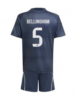 Real Madrid Jude Bellingham #5 Replika Borta Kläder Barn 2025-26 Kortärmad (+ byxor)